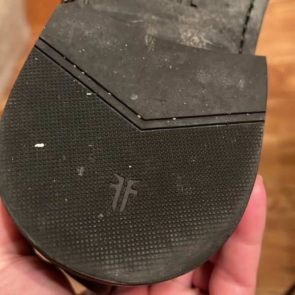 Frye size men 8.5 women’s size 10 cap toe lace zip black leather ankle boots - Picture 12 of 13